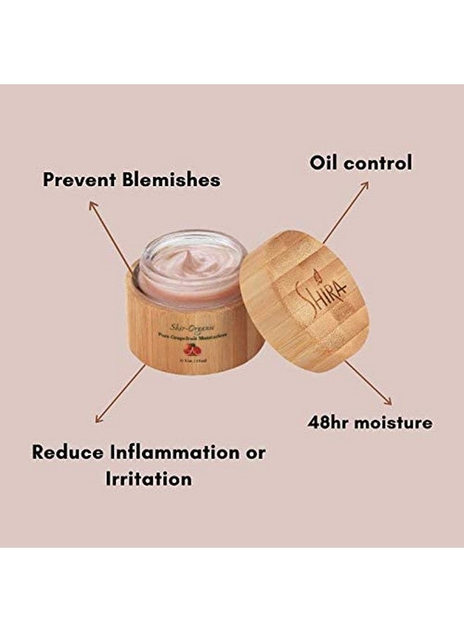 شيرا مرطب الجريب فروت الوردي النقي من Shirorganic، ترطيب مكثف، مرطب تفتيح ناعم غني بفيتامين C للوجه من أنواع البشرة العادية إلى الدهنية (15 مل) - Image 5