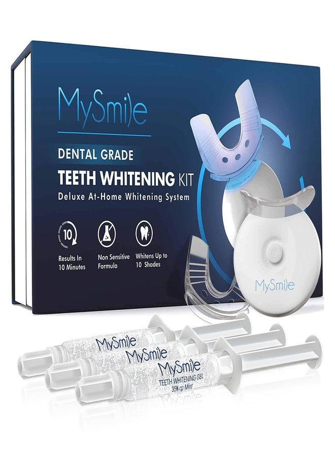 MySmile Teeth Whitening Kit with LED Light, 10 Min Fast Teeth Whitener with 3 x 35% Carbamide Peroxide Whitening Gel, Helps to Remove Stains from Coffee, Smoking, Wines, Soda, Food - Image 1