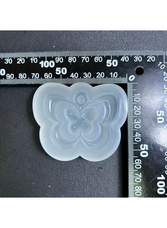 Silicone Butterfly Pendant Molds Resin DIY Crafts Rectangular Keychain Epoxy Photo Frames - Image 5