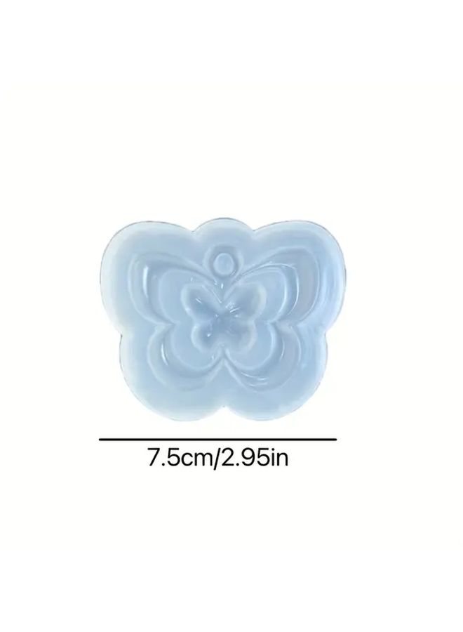 Silicone Butterfly Pendant Molds Resin DIY Crafts Rectangular Keychain Epoxy Photo Frames - Image 4