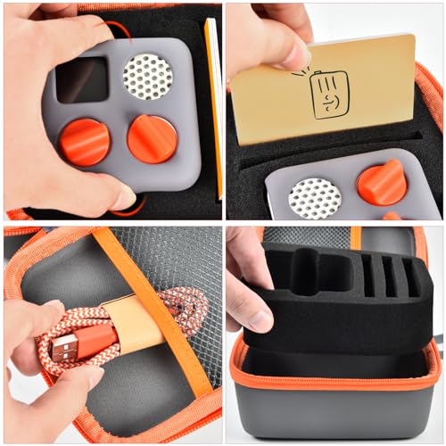 casmilee Travel Case Compatible with Yoto Mini – Kids Audio & Music Player, Holder Bag for Children’s Speaker Plays Audiobook Cards -Grey - Image 5