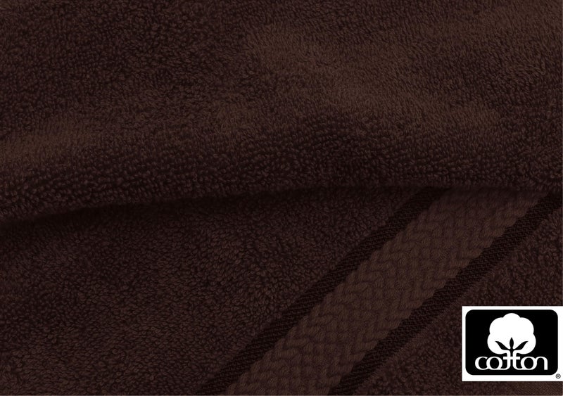 COTTON CRAFT Ultra Soft 6 Piece Towel Set - Highly Absorbent Bathroom Shower- Premium Ringspun Cotton 580 GSM- 2 Oversized Large Bath Towels 30x54, 2 Hand Towels 16x28, 2 Wash Cloths 12x12- Chocolate - Image 4