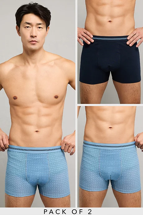 R&B 2 Pack Printed Boxer Briefs
