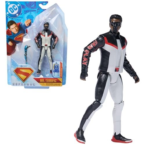 DC Comics, Superman, Mr. Terrific, 6-Inch Action Figure, Authentic Superman Movie Styling, Super Heroes Kids Toys for Boys and Girls Ages 4 and Up - Image 1