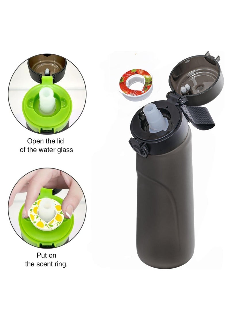Generic - A1r Up Bottle with 5 Pieces Flavoured Pods, 750ml Air Water Bottle, Scent Up Water Cup Suitable for Outdoor/Sports/Fitness/Fashion, 0 Sugar, 0 Calorie (Blue) - Image 1