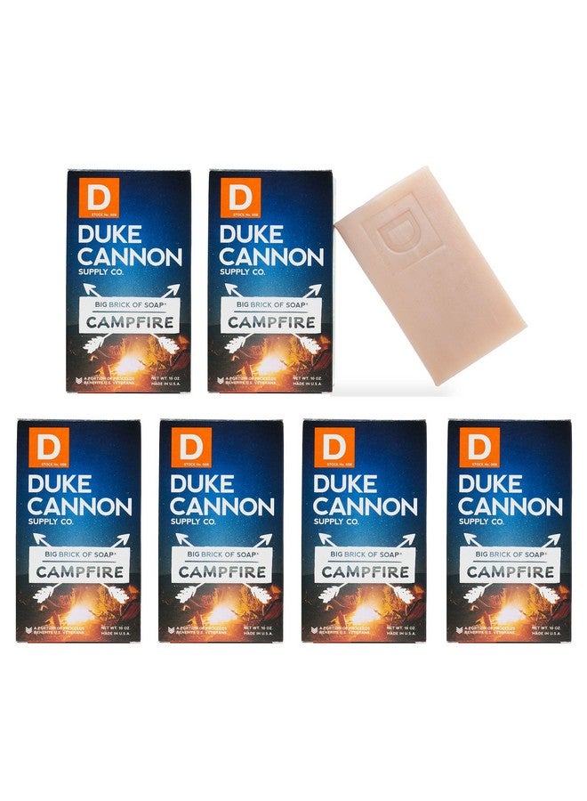 Duke Cannon Supply Co. Big Brick Of Soap Bar For Mensuperior Grade Extra Large Masculine Scents All Skin Types Parabenfree 10 Oz (6 Pack) (Campfire 10 Oz (Pack Of 6)) - Image 1
