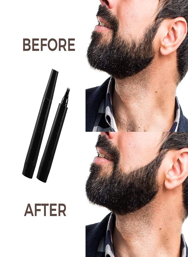 GRILL BUMP قلم تحديد اللحية للرجال من جريل بامب، قلم تصفيف للحية مع فرشاة لحية ذات شعيرات، مقاوم للماء والعرق، لتشكيل طبيعي للحية والشارب للرجال - Image 5