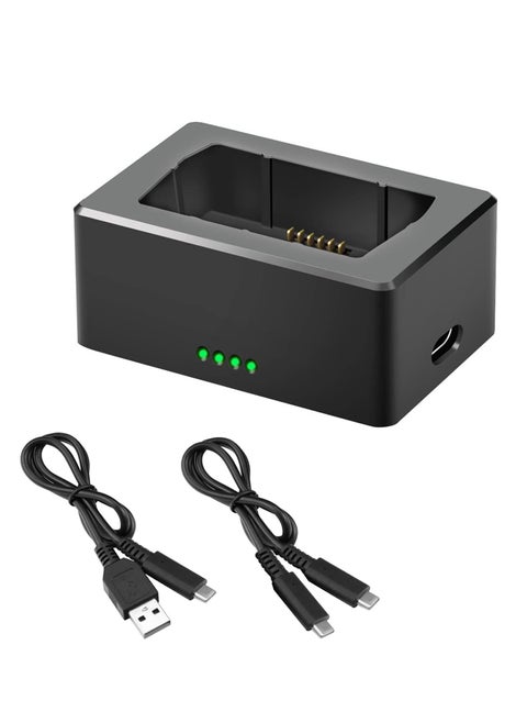 شاحن بطاريات لجهاز DJI مافيك ميني 3 برو، محور شحن بطاريات USB مع كابلين شحن، يدعم شحن QC3.0 PD السريع، ملحقات محور الشحن