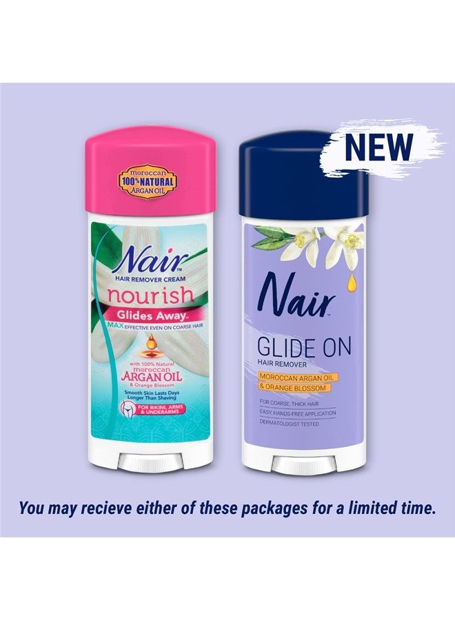 Nair Glide On Hair Removal Cream, Arm, Leg, and Bikini Hair Remover, Depilatory Cream, 3.3 Oz Stick - Image 2