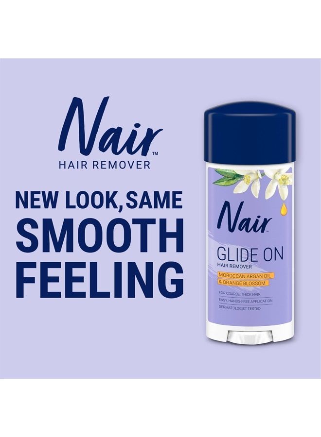 Nair Glide On Hair Removal Cream, Arm, Leg, and Bikini Hair Remover, Depilatory Cream, 3.3 Oz Stick - Image 3