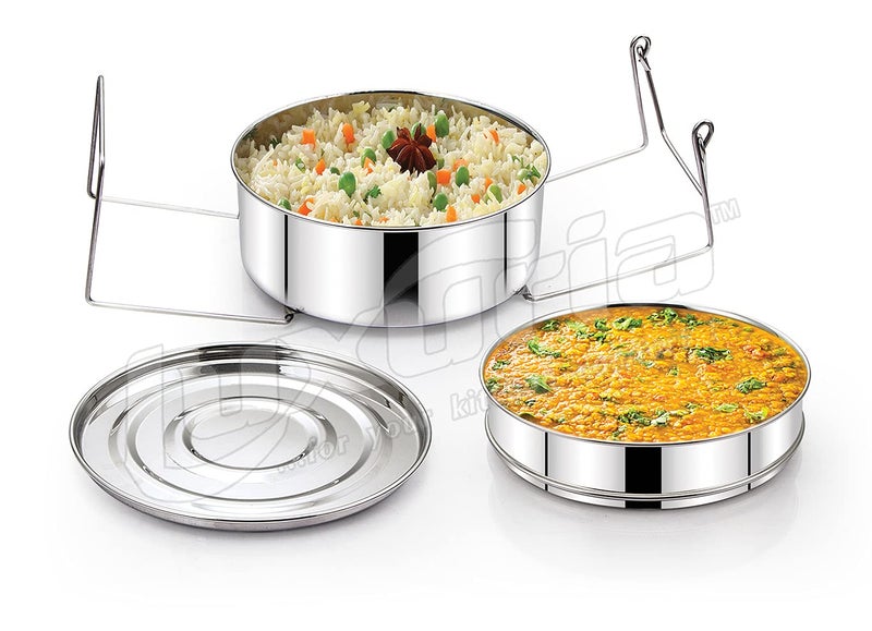 JONTY Luxuria Stainless Steel Cooker Separator Suitable for Popular and Outer Lid Cookers Steel medium 5 Ltrs - Image 2