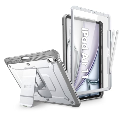 SUPCASE for iPad Air 11 Inch Case 7th Generation M3 2025, [Built-in Screen Protector & Pencil Holder & Stand] Rugged Cover for iPad Air 7th/6th/5th/4th Gen (11/10.9 Inch, 2025/2024/2022/2020), White - Image 1