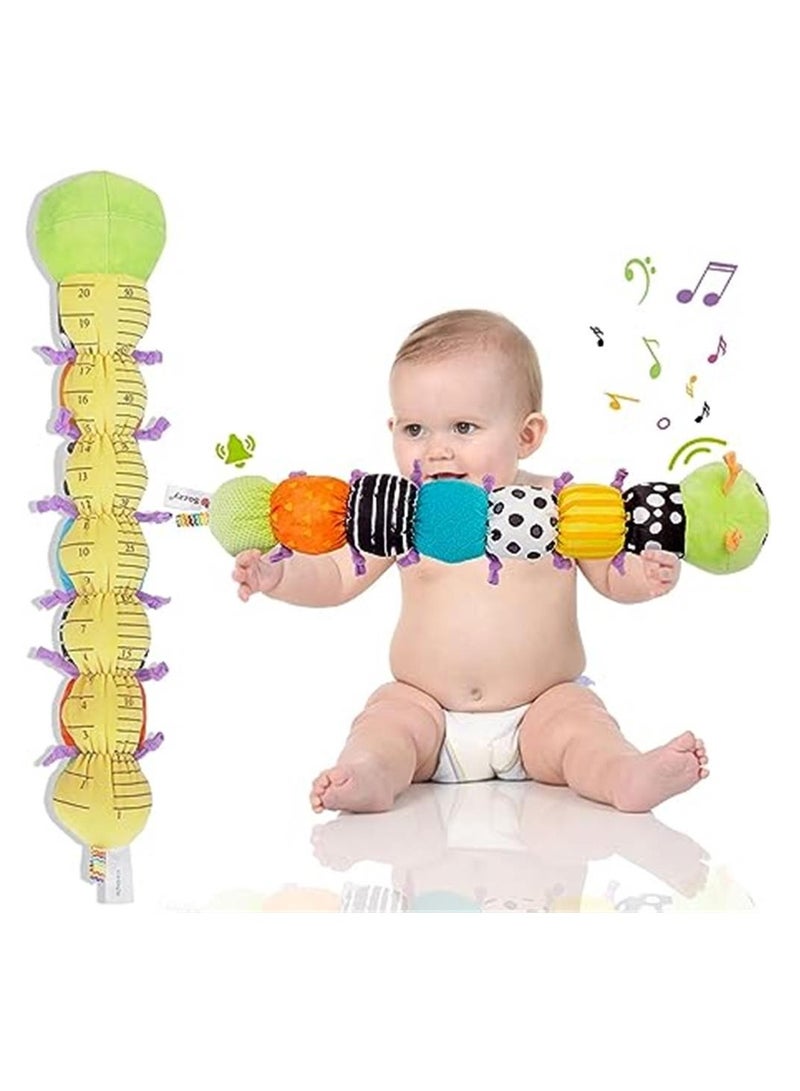 Baby Toys Musical Caterpillar, Infant Toys for Teething Tummy Time 0-3-6-12 Months, Stuffed Animal Activity Soft Toys with Multi-Sensory Crinkle, Rattle and Textures, Newborn Gifts - Image 2