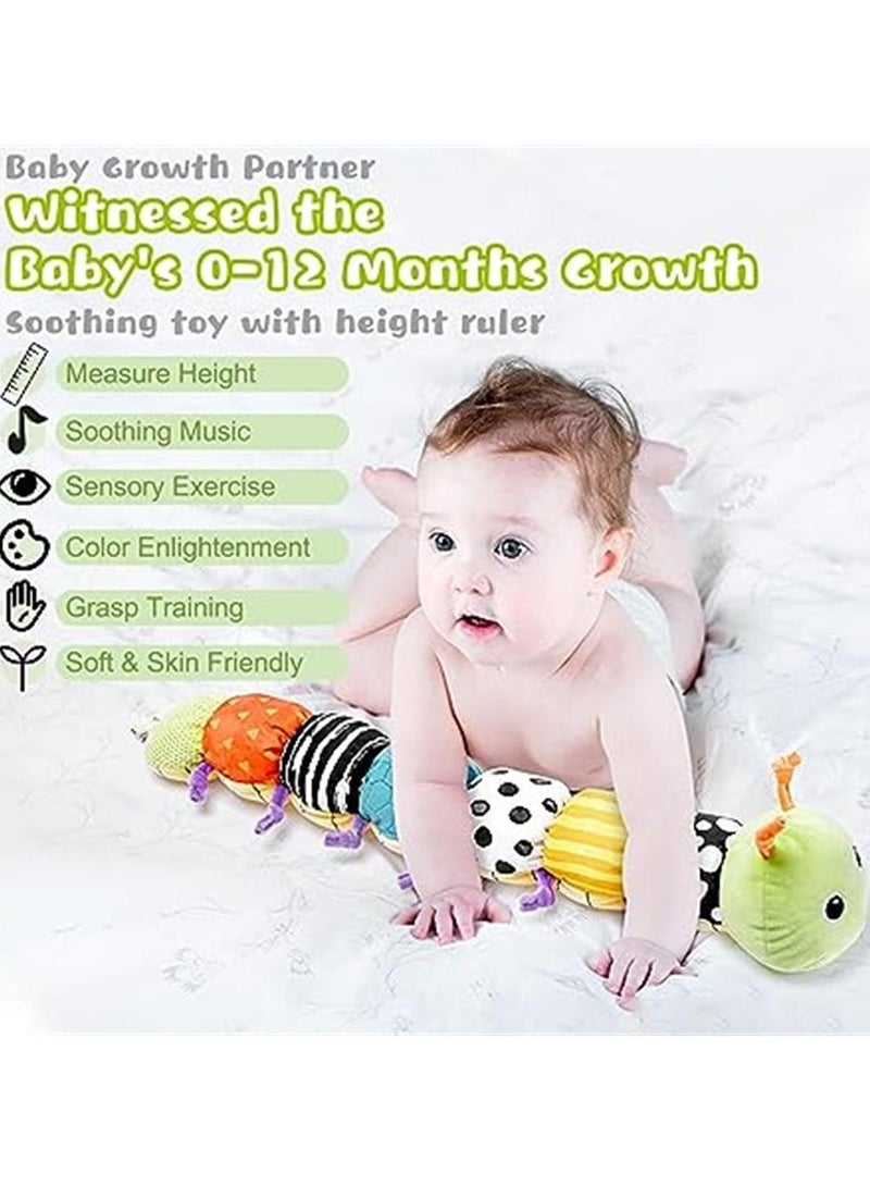 Baby Toys Musical Caterpillar, Infant Toys for Teething Tummy Time 0-3-6-12 Months, Stuffed Animal Activity Soft Toys with Multi-Sensory Crinkle, Rattle and Textures, Newborn Gifts - Image 5