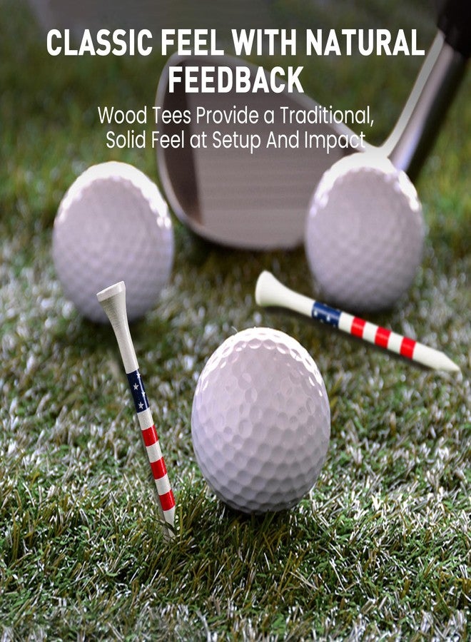 FINGER TEN Golf Tees Wood 2 3/4" 3 1/4" 50/120 Count (USA Flag, 3 1/4 Inch(50 Pack)) - Image 4