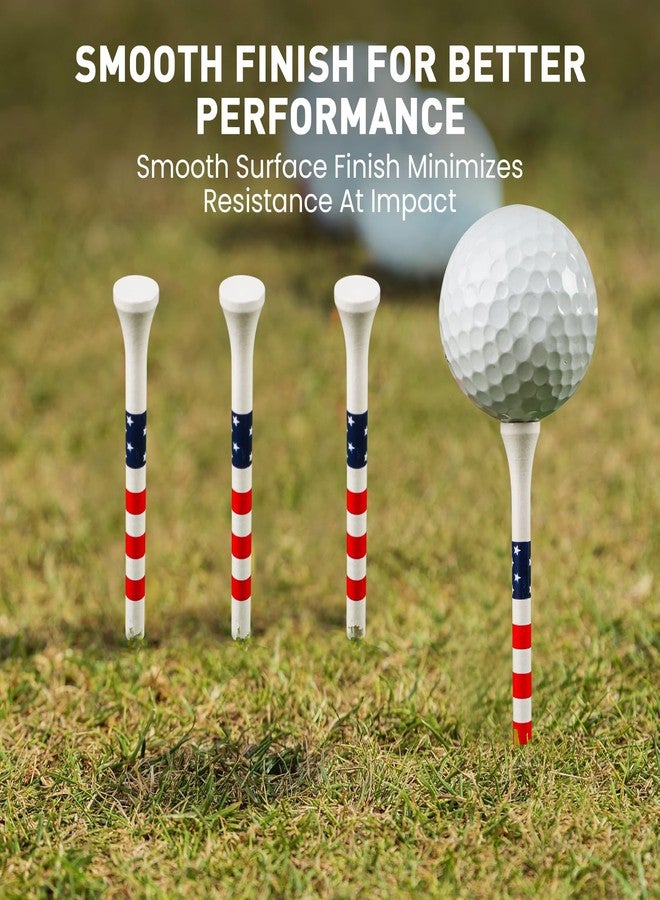 FINGER TEN Golf Tees Wood 2 3/4" 3 1/4" 50/120 Count (USA Flag, 3 1/4 Inch(50 Pack)) - Image 5