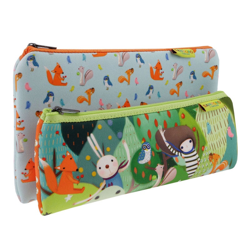 SANTORO 2In1 Pencil Case Set - Toodle Pip 682Kk04