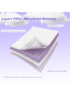 Cute 'n' Cuddle Disposable Changing Mats Pack Of 30 Lavender 60cmX45cm  - Image 4