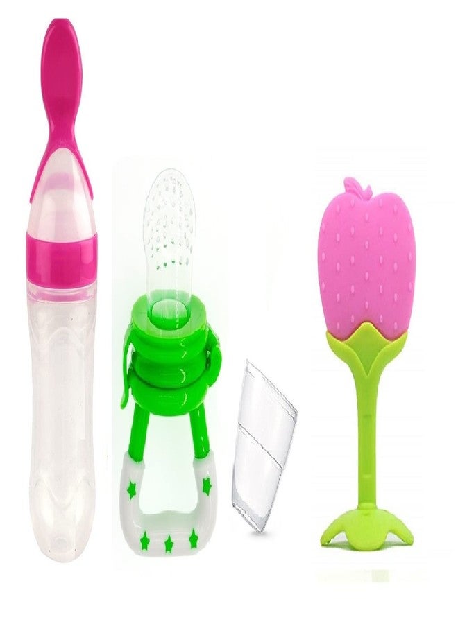 Gilli Shopee Baby Fruit Feeder & Baby Fruit Nibbler & Silicone Teether for 6 to 12 Months Baby (Combo Save Pack) - Image 1