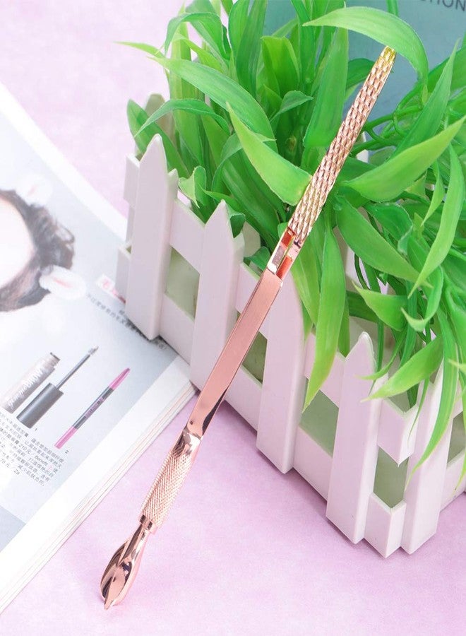 Sonew 3 Colors Nail Shaping Clip Nail Glue Removal Clamp Stainless Steel Clip Nail Art Tool for Home and Professional Use(Rose Gold) - Image 2