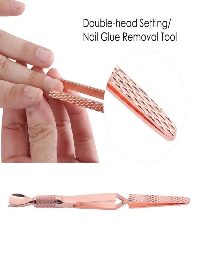 Sonew 3 Colors Nail Shaping Clip Nail Glue Removal Clamp Stainless Steel Clip Nail Art Tool for Home and Professional Use(Rose Gold) - Image 5