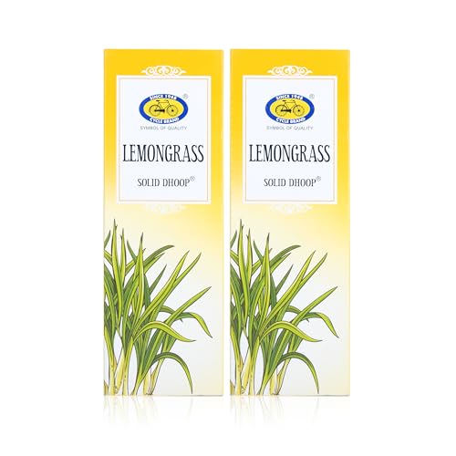 Cycle Pure Lemongrass Fragrance Bambooless Solid Dhoop Sticks for Puja, 6" Inch | Handcrafted & Eco Friendly | Incense Sticks with Free Dhoop Holder | Agarbatti for Rituals | Pack of 2 - Image 1