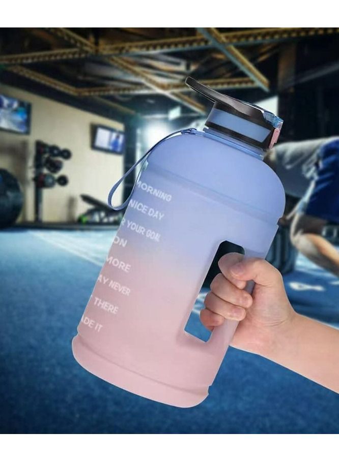 LIMOS 1 Gallon Sports Water Bottle Motivational with Time Marker & Straw Leak  - Image 4