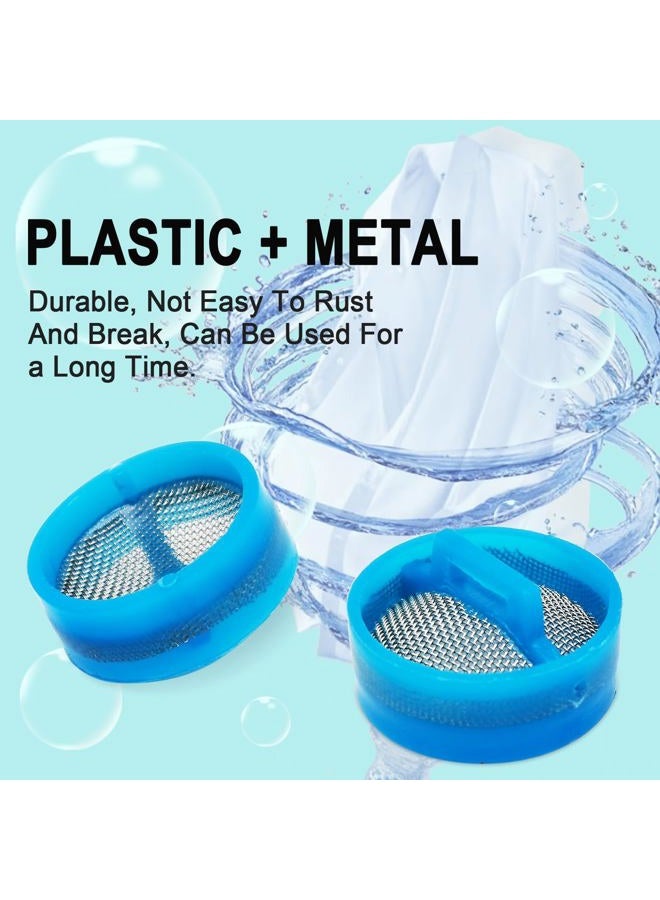 NGeGe 4pcs Washer Water Inlet Valve Filter Screens-OD 20mm,Height 11mm-Compatible with Most Automatic Washing Machines(Blue) - Image 3