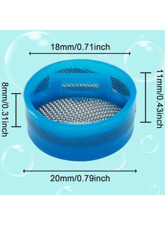 NGeGe 4pcs Washer Water Inlet Valve Filter Screens-OD 20mm,Height 11mm-Compatible with Most Automatic Washing Machines(Blue) - Image 2