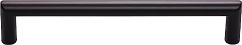 Top Knobs - TK943BLK - Kinney Pull 6 5/16" - Flat Black - Lynwood Collection - Image 1