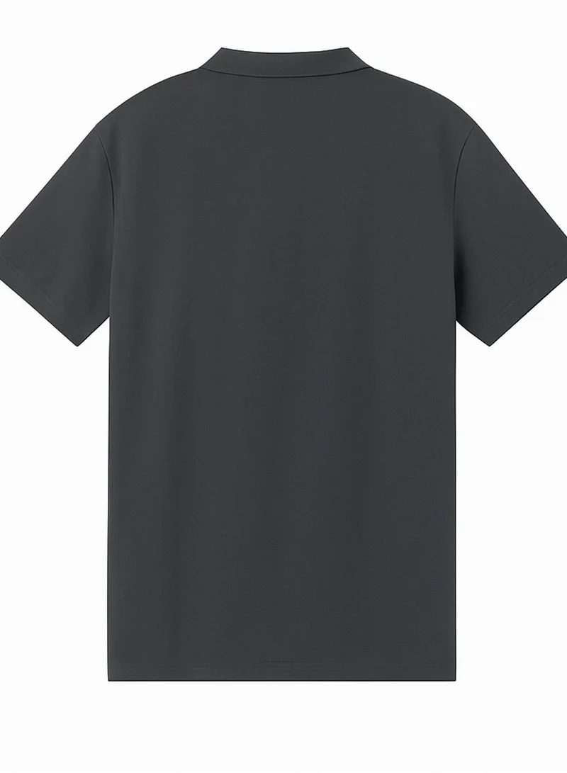 GIORDANO Men’s Slim Solid Pique Polo with Flat Knit Collar & Soft Finish