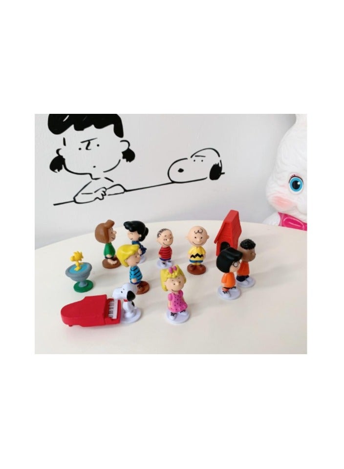Anime cartoon bulk cargo Q-version cartoon puppy doll figurine figurine 12 Snoopy ornaments - Image 2