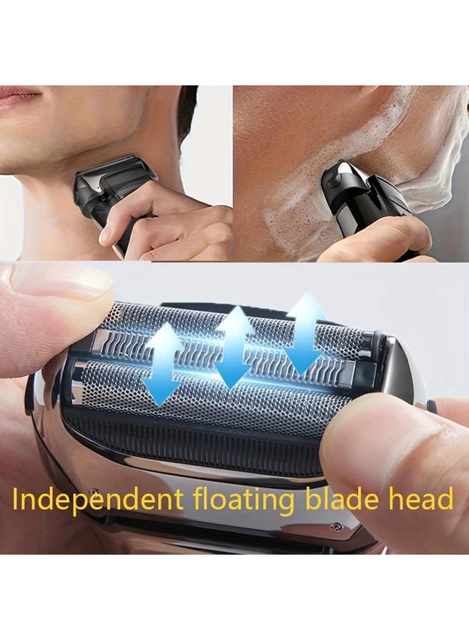 Black Mens Cordless Electric Razor USB Rechargeable Beard Trimmer Wet Dry Shaver - Image 5