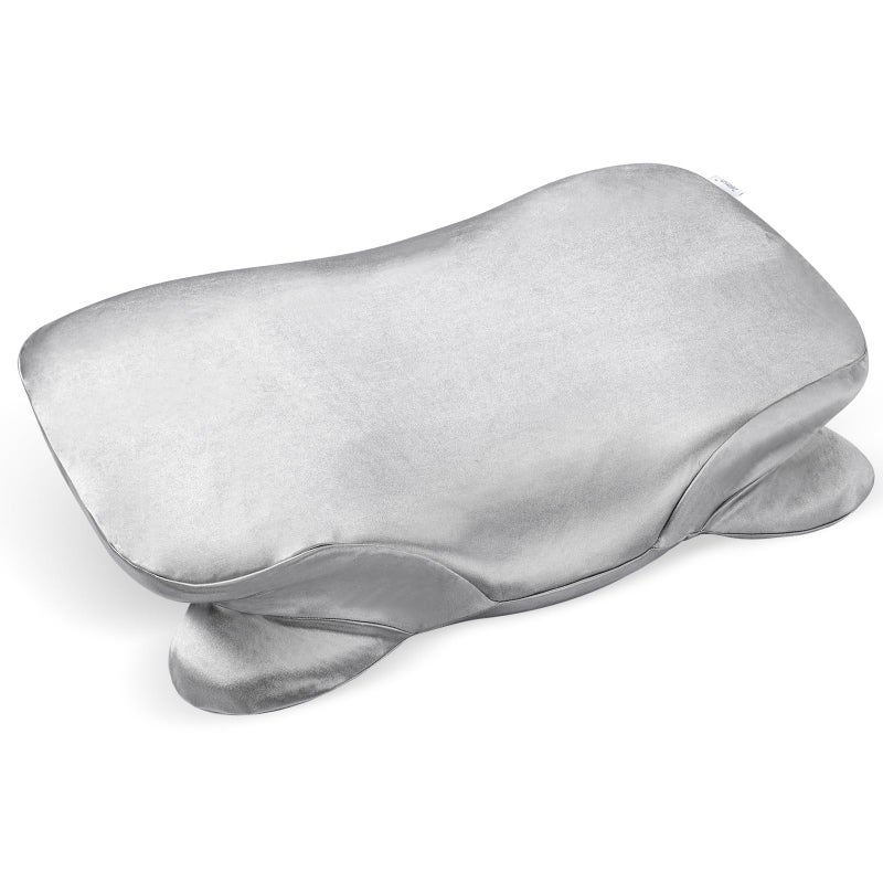 Zelimun Thickened Satin Pillowcase for Zelimun Cervical Pillow, Smooth & Soft Pillowcase, Contour Pillow Cover with Zipper (Grey) - Image 1