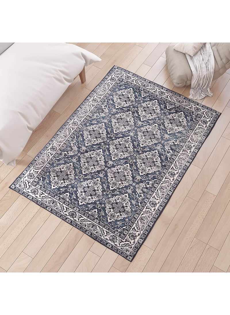 Status Contract Status 3D Printed Perfect Home Rugs Carpet for Living Area | Rug and Carpet for Bedroom |Rug and Carpet for Dining Table Rug Floor Carpet with Anti Slip Backing (4 x 6, Design - 313)  - Image 1
