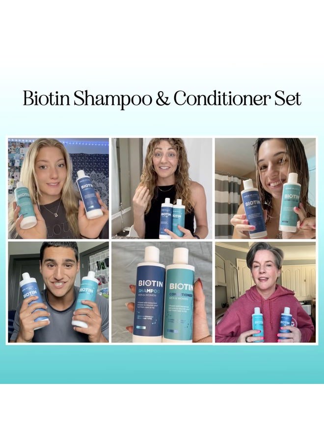 Maple Holistics Volumizing Biotin Shampoo and Conditioner Set - Sulfate Free Shampoo and Conditioner for Dry Damaged Hair Care - Thinning Hair Shampoo and Conditioner with Nourishing Biotin and Rosemary Oil (8oz) - Image 2