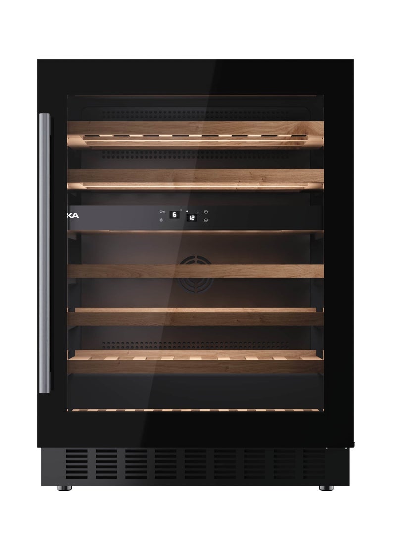Teka RVU 20046 GBK 46 bottles, 150 litres builtin /Free Standing  Beverage/Wine Cooler with Electronic adjustable thermostat 150 L 100 W 113600008 Black - Image 1