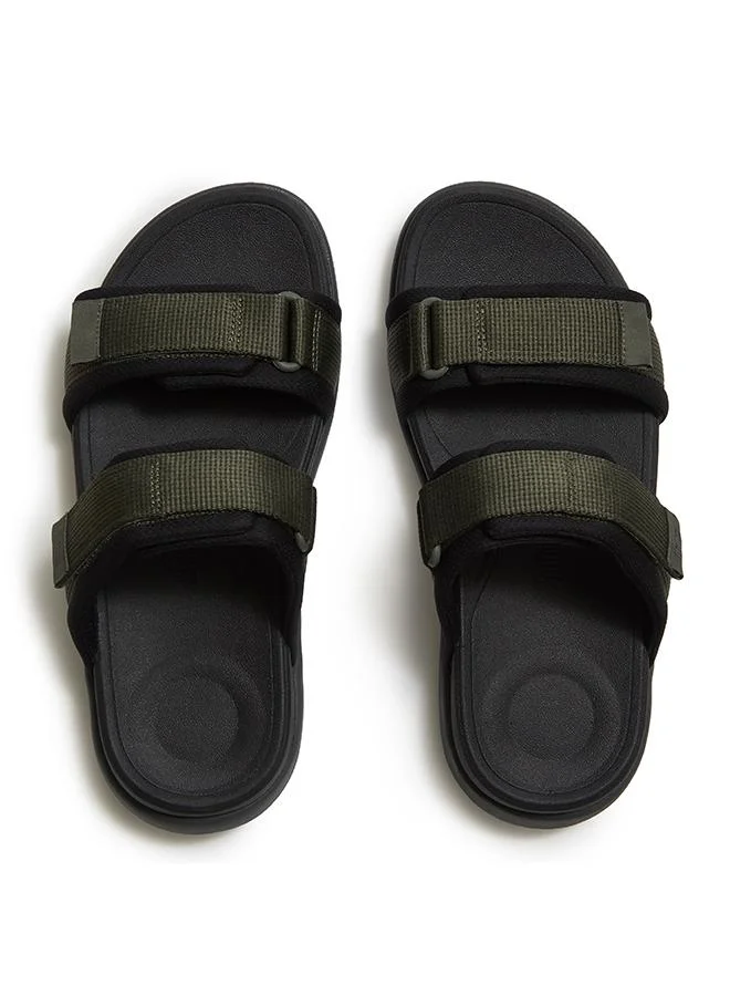 Fitflop F-MODE GO MENS ADJ. PADDED-WEBBING TWO-BAR SLIDES