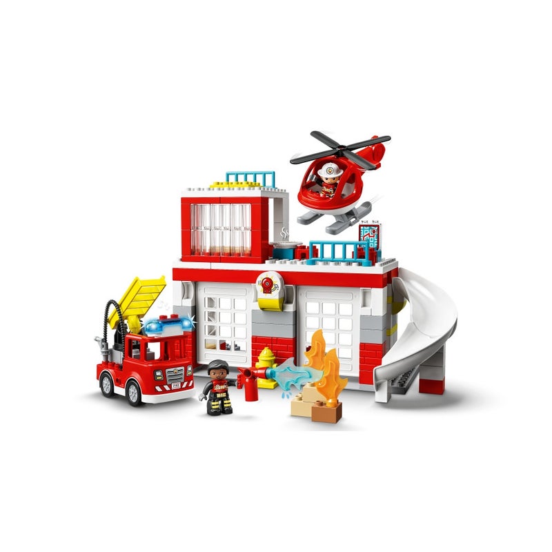 LEGO - Duplo Fire Station & Helicopter 117 Pieces - 10970 - Image 3
