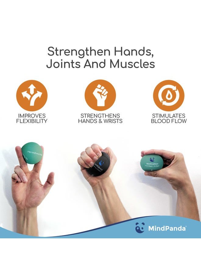 MindPanda Mind & Body Stress Balls for Adults - Multi-Density Squeeze Balls for Hand Therapy & Grip Strengthening - Stress & Anxiety Relief - Soft to Triple Density Options - Image 4