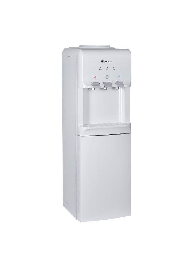 Hisense Top Load Water Dispenser, 3 Water Taps- Hot+Cold+Room Temperature,12L Storage Cabinet, Fast Cooling With Powerful Compressor (H96WDTW3S1 White) H96WDTW3S1 White - Image 5