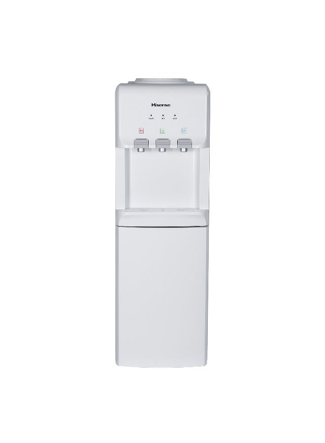 Hisense Top Load Water Dispenser, 3 Water Taps- Hot+Cold+Room Temperature,12L Storage Cabinet, Fast Cooling With Powerful Compressor (H96WDTW3S1 White) H96WDTW3S1 White - Image 2