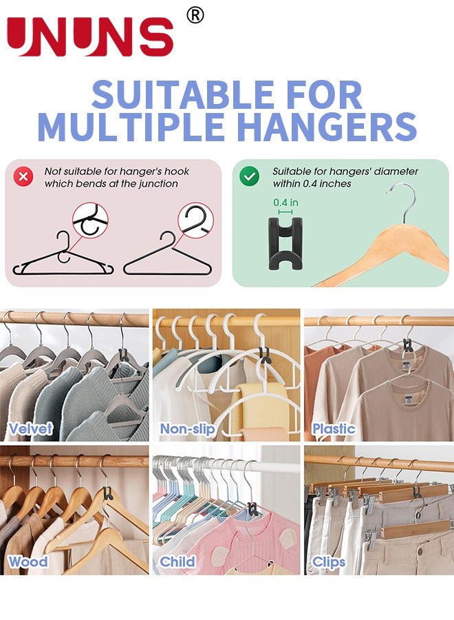 UNUNS Space-Saving Clothes Hanger Hooks,100 Pack Heavy Duty Cascading Clothes Hanger Hooks,Cascade Hangers To Create Up To 5X More Closet Space For Clothes - Image 5