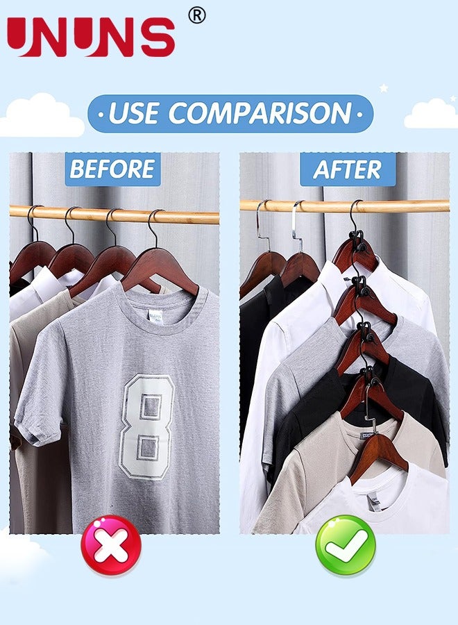 UNUNS Space-Saving Clothes Hanger Hooks,100 Pack Heavy Duty Cascading Clothes Hanger Hooks,Cascade Hangers To Create Up To 5X More Closet Space For Clothes - Image 3