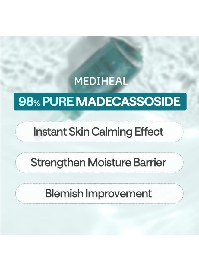 MEDIHEAL Madecassoside Essential Sheet Mask Blemish Repair I 10 Sheets | 98% Purity Madecassoside & Hyaluronic Acid | Enhancing Moisture Barrier & Skin Texture Care - Image 3