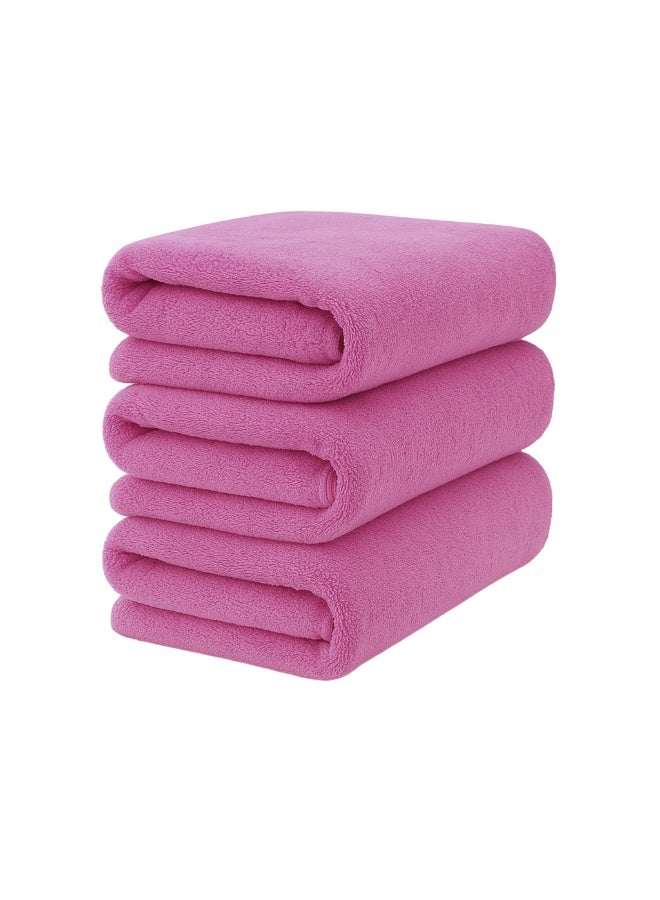 Fabienne Microfiber Gym Towel, Hand Towel, Face Towel, Microfiber Car Cleaning Towel Soft and Durable, 3-Piece,  50x90 Cm - Pink - Image 5