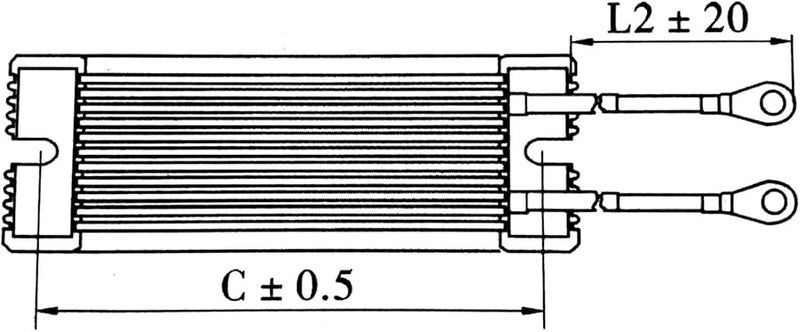 800W 25R Small Size Inverter Braking Resistor Wire Wound Aluminum Housed Motor Brake - Image 4