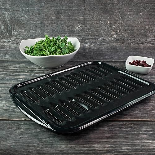 Range Kleen BP106X Air Fry, Bake and Broil Pan 8.5 x 12.75" Black - Image 4