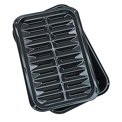 Range Kleen BP106X Air Fry, Bake and Broil Pan 8.5 x 12.75" Black - Image 3