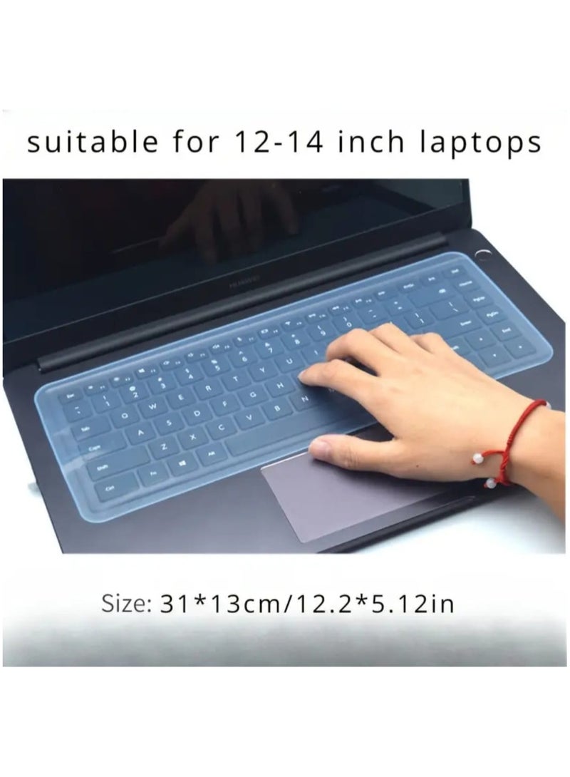 1 Pcs Silicone Keyboard Protector For 30.48-35.56 CM Laptops, Waterproof and Dustproof Cover, Easy To Clean, Flexible Film, Dustproof Keyboard Film, Flexible Keyboard Protector, Durable Keyboard Film  - Image 1